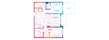 a blueprint of a floor plan of a house