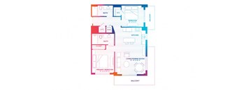 blueprint of a floor plan of a house