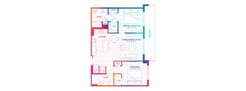 blueprint of a floor plan of a house