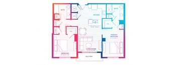 a blueprint of a floor plan of a house