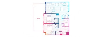 a blueprint of a floor plan of a house