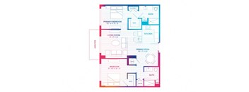 a blueprint of a floor plan of a house