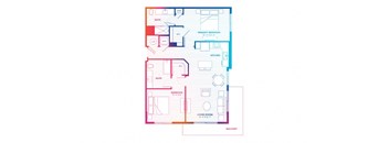 blueprint of a floor plan of a house