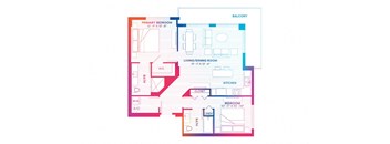 blueprint of a floor plan of a house