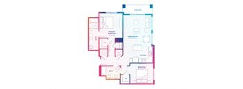 blueprint of a floor plan of a house
