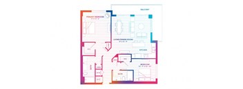 blueprint of a floor plan of a house