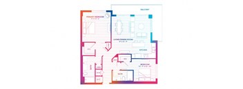 blueprint of a floor plan of a house