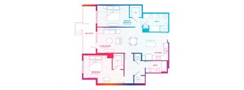 a blueprint of a floor plan of a house