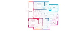 a blueprint of a floor plan of a house