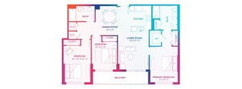 a blueprint of a floor plan of a house