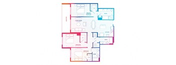 a blueprint of a floor plan of a house