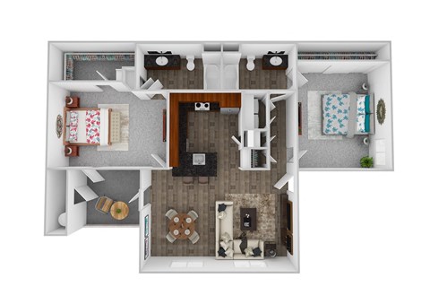 Element 2 Bedroom 2 Bath 1278 square feet