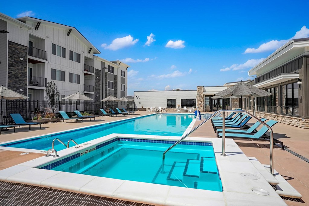 the swimming pool at our apartments