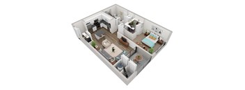 Enova A2 1 Bedroom 805 sf floor plan