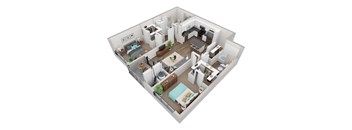Enova B3 2 Bedroom 1041 sf floor plan