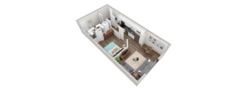 Enova Alcove Floor Plan 602 sf