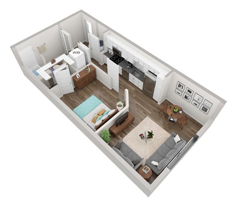 Enova Alcove Floor Plan 602 sf