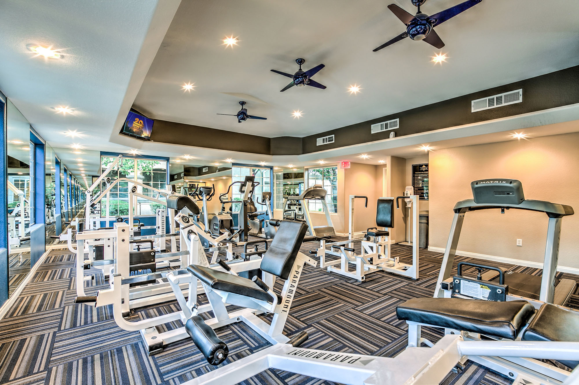 Fitness center- weighted machines