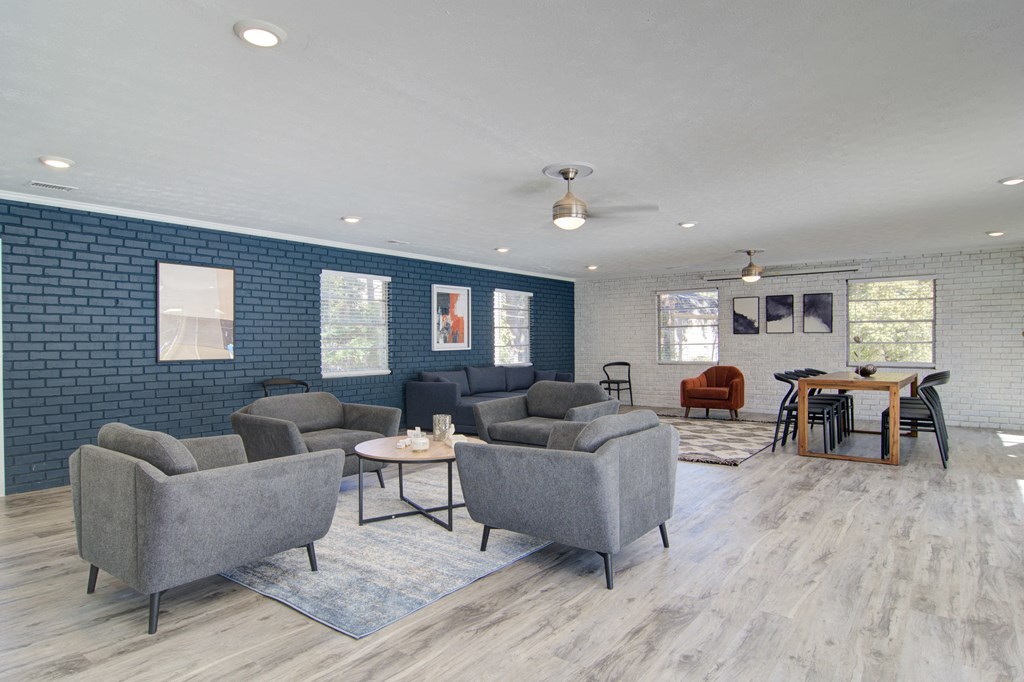 Modern leasing center at Estuary apartments in Atlanta, GA 30341, near Chamblee and Brookhaven.