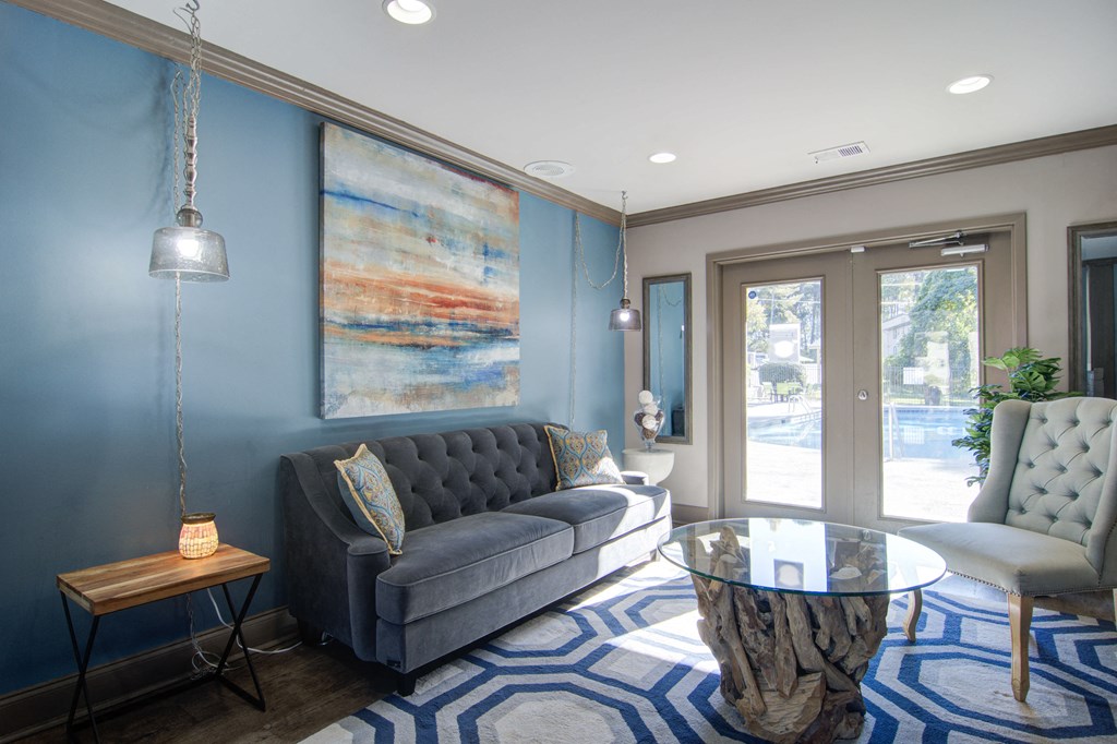 Modern leasing center with sleek design and friendly staff at Estuary apartments in Atlanta, GA 30341, near Chamblee and Brookhaven.