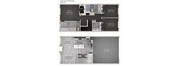 Evolution Townhome 3BR 2_5B 2D Floor Plan