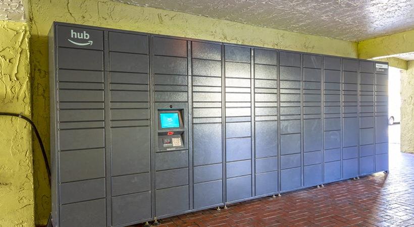 Coronado Springs Apartments in Palm Springs Florida photo of Amazon Hub lockers