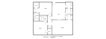 2BR/2BA 1,006 sq. ft.