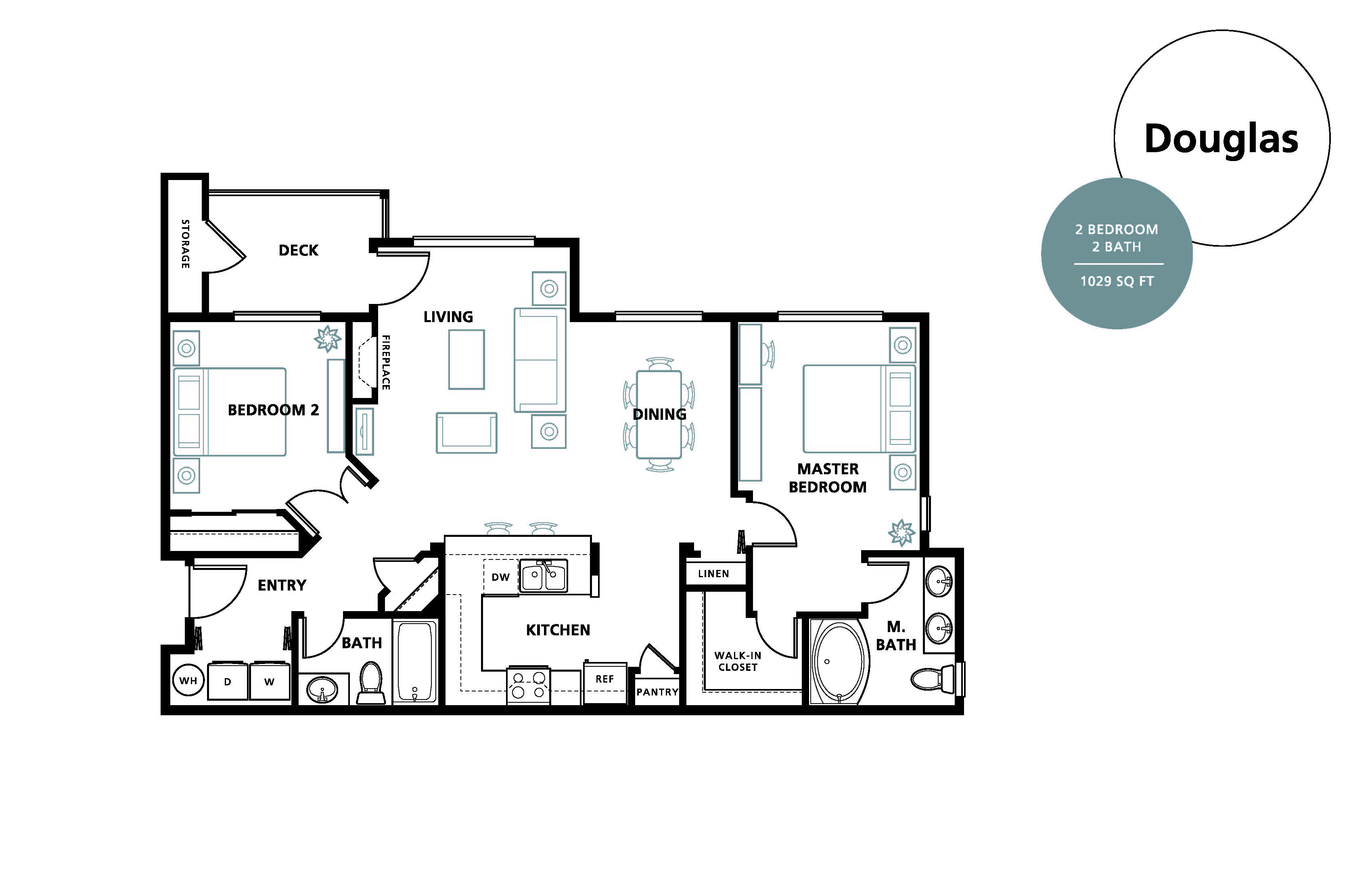 Douglas, 2 br, 2 ba, 1029 sq. ft.
