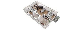 bedroom floor plan an in 3d