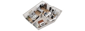 bedroom floor plan an in 3d