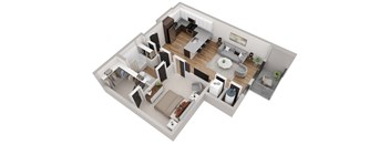 bedroom floor plan an in 3d