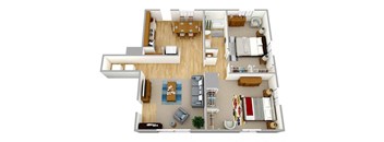 Audubon Briarcliff apartments in Atlanta Georgia photo two bedroom floorplan