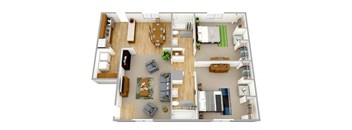 Audubon Briarcliff apartments in Atlanta Georgia photo two bedroom floorplan