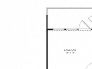 A5 1 Bed 1 Bath 825 square feet floor plan