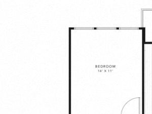 A7 1 Bed 1 Bath 746 square feet floor plan