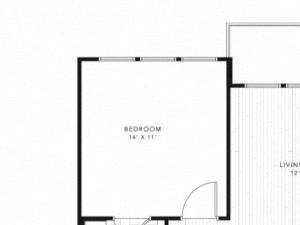 B1C, 2 Bed 2 Bath 1096 square feet floor plan