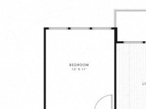 B1 2 Bed 2 Bath 1054 square feet floor plan