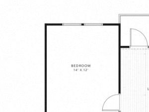 B3, 2 Bed 2 Bath 1135 square feet floor plan