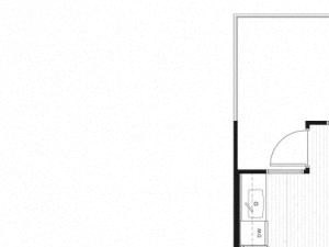 S1C Studio 572 square feet floor plan