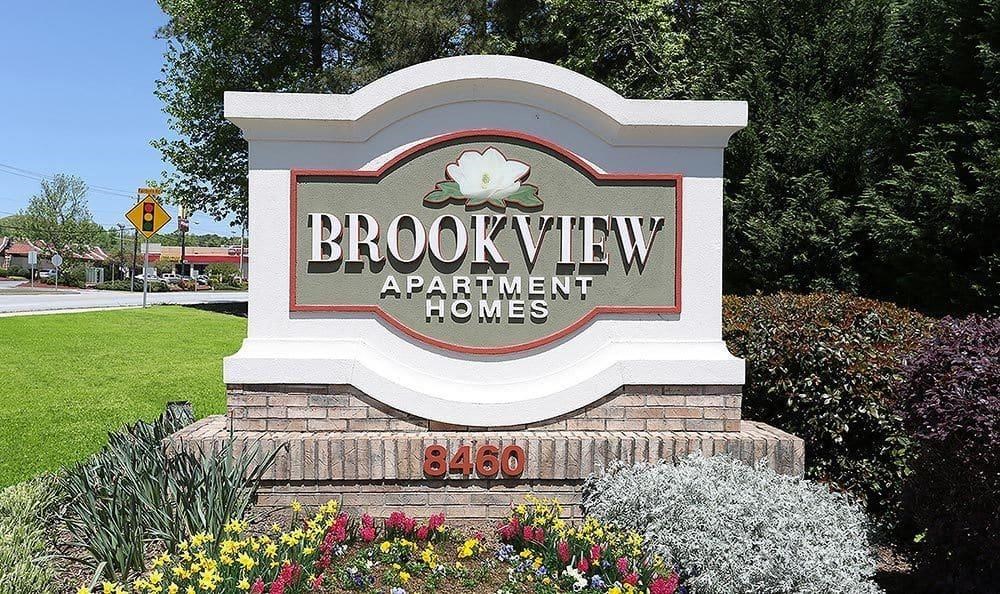 Brookview apartments in Douglasville GA photo of monument sign