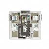 2 Bed 2 Bath 1055 square feet floor plan B1