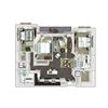 3 Bed 2 Bath 1294 square feet floor plan C1
