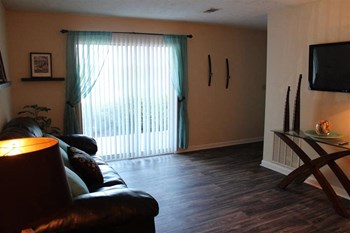 living room with wood-style flooring