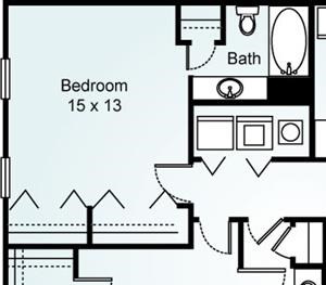 DOGWOOD Floorplan 2 Bed, 2 Bath, 1310 sq. ft., Dogwood