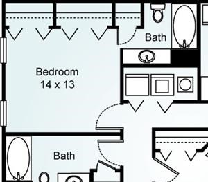 WILLOW Floorplan 3 Bed, 2 Bath, 1355 sq. ft., Willow