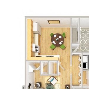 2 Bed 2 Bath 900 square feet floor plan