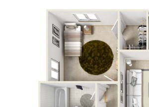 The Virginia Floorplan 3 Bed 2 Bath, 1489 square feet floor plan The Virginia