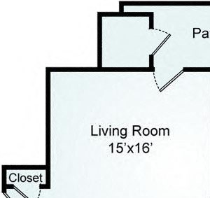THE MAGNOLIA Floorplan 1 Bed, 1 Bath, 815 sq. ft. The Magnolia