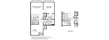 a floor plan of a house with three bedrooms and a living room and a bathroom