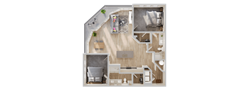 2 bedroom 2 bath floorplan